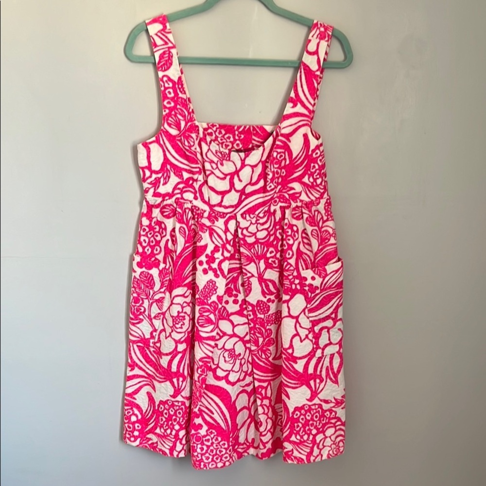 Anthropologie Floral Pink Swing dress.  Size 8P